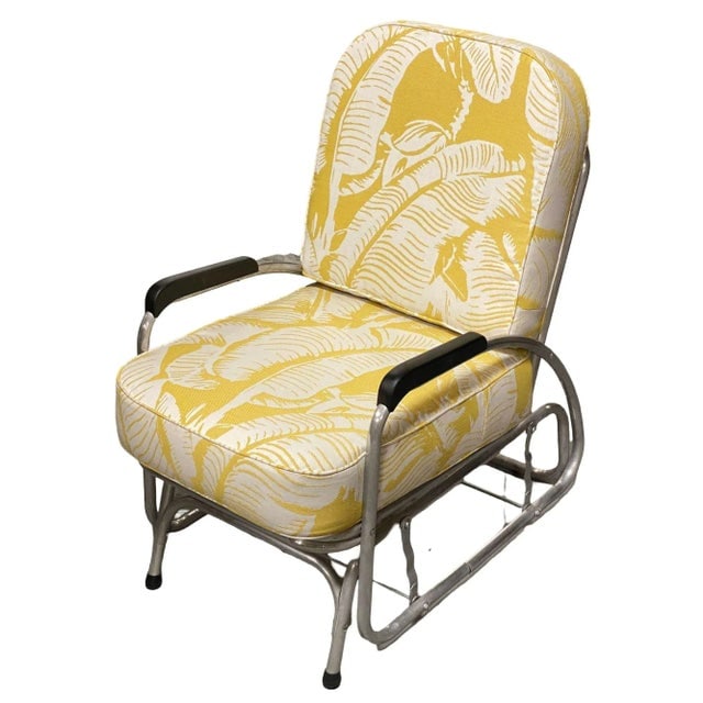 1940s Aluminum Rocking Slider Chair - 2