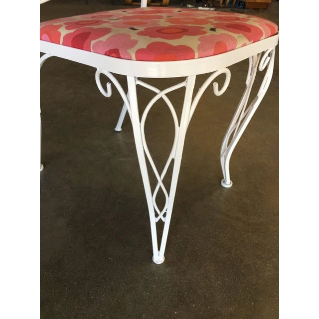 Mid-Century Woodard Glass Top Wrought Iron Scroll Pattern Patio Outdoor Set - 7