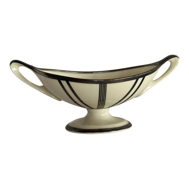 1930s Lenox Art Deco Sugar Bowl With Sterling Silver Overlay (1 of 6)