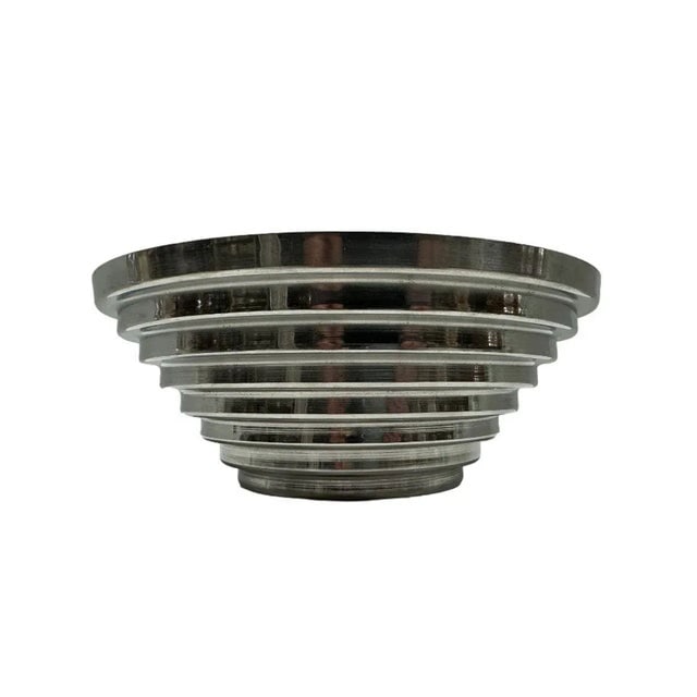 1980's Vintage Post Modern Stainless Steel Devo Maya Bowl Pewtertone by Mann - 2