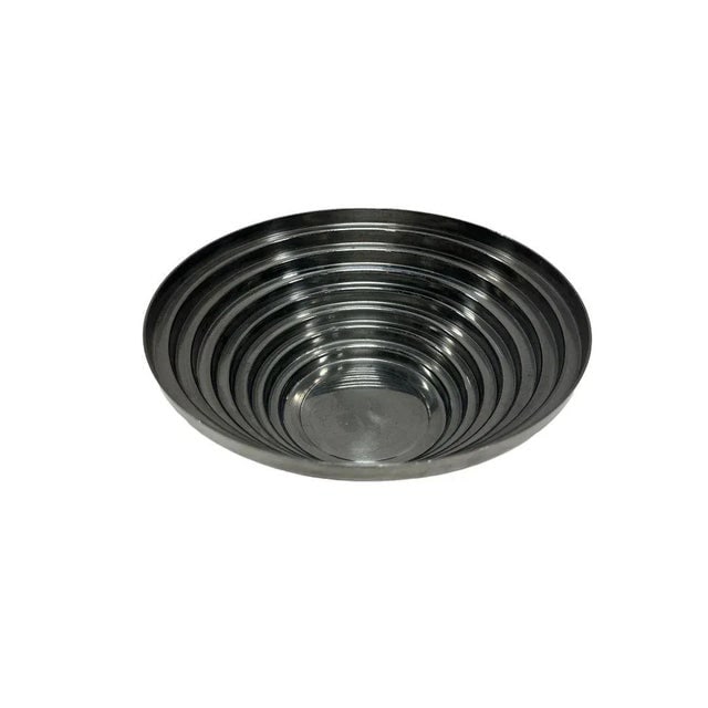 1980's Vintage Post Modern Stainless Steel Devo Maya Bowl Pewtertone by Mann - 3