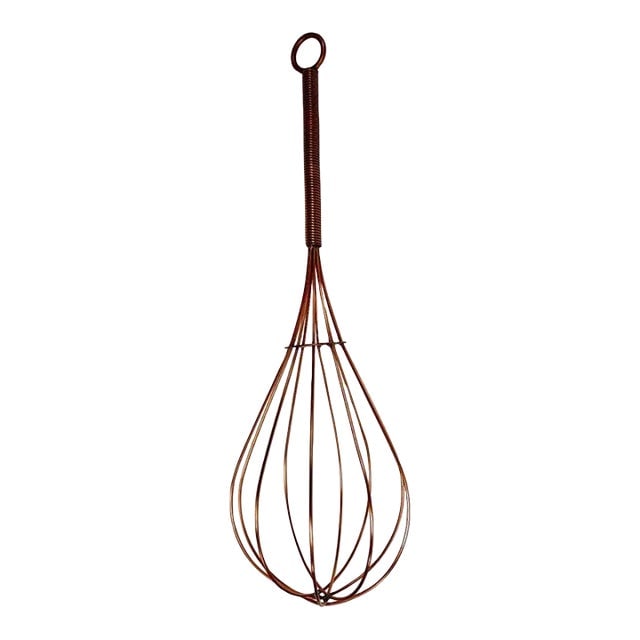 Large 1970s Pop Art Copper Wire Whisk Wall Sculpture by Curtis Jere (1 of 4)