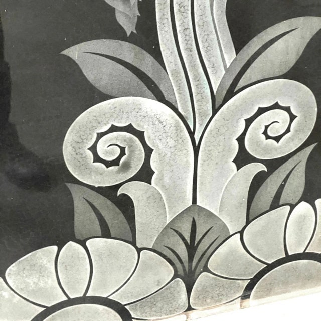 Hand Etched Organic Patterned Art Deco Door, Circa 1920 - 3