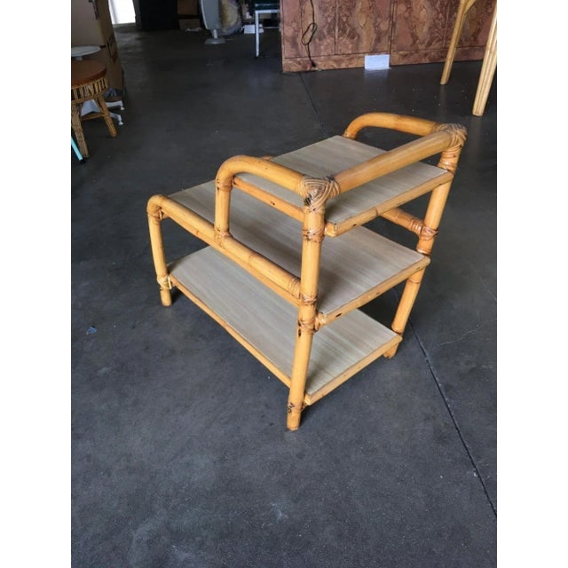 Restored Three-Tier "Arch" Side Table W/ Blond Formica Tops - 6