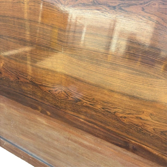 1930s Steamline Art Deco Full-Size Tiger Oak Headboard - 6