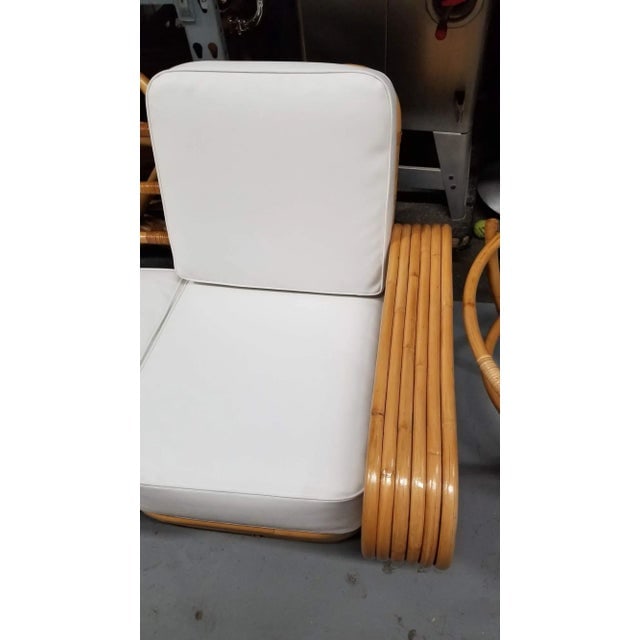 Restored Rattan Six Strand Square 3/4 Pretzel Livingroom Sofa and Chairs Set - 2