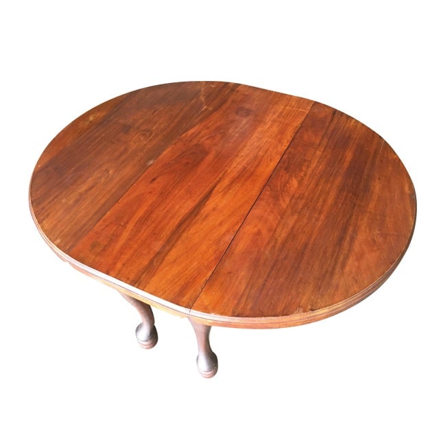Early American 18th Century Drop-Leaf Mahogany Dining Table - 2