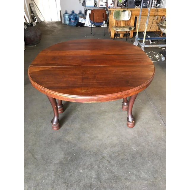 Early American 18th Century Drop-Leaf Mahogany Dining Table - 4