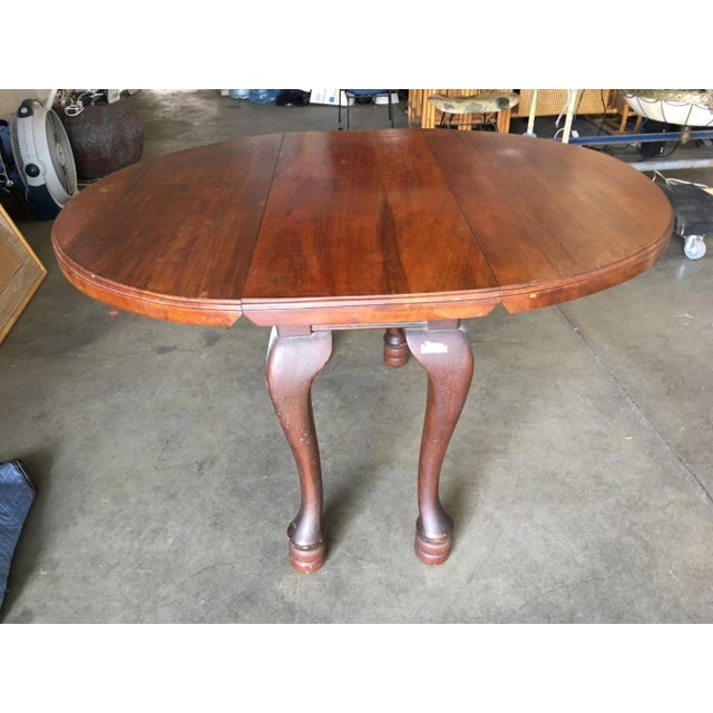 Early American 18th Century Drop-Leaf Mahogany Dining Table - 6