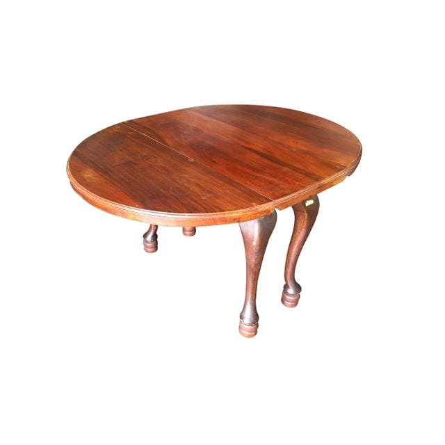 Early American 18th Century Drop-Leaf Mahogany Dining Table - 9