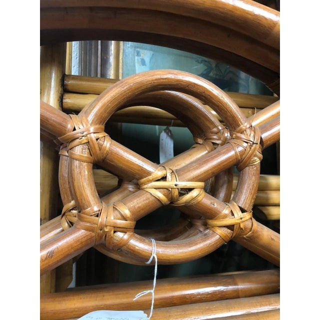 1940s Folding Screen, Rattan and Woven Wicker 3 Panel - 3