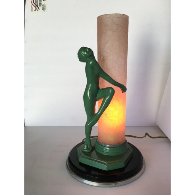 Re-Edition Frankart F612 Lamp With Crackle Glass Shade - 2