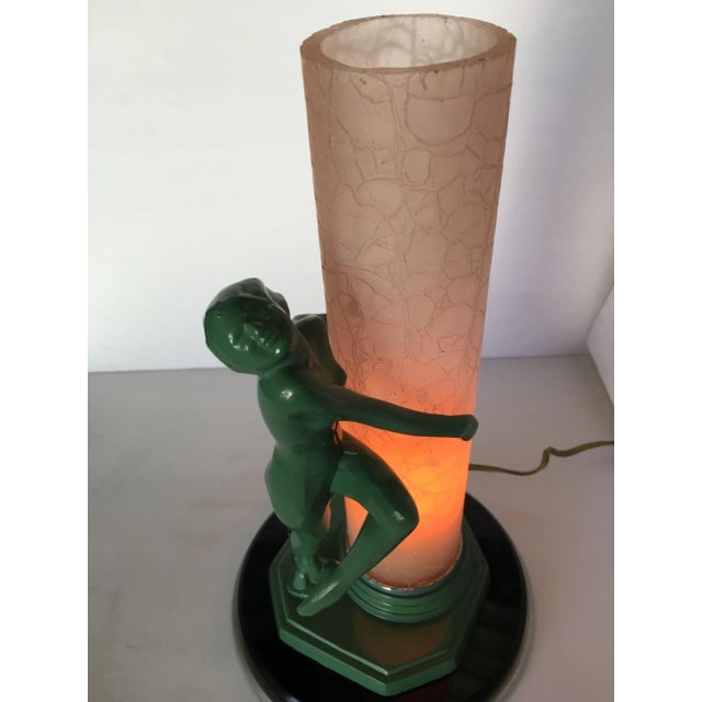 Re-Edition Frankart F612 Lamp With Crackle Glass Shade - 3