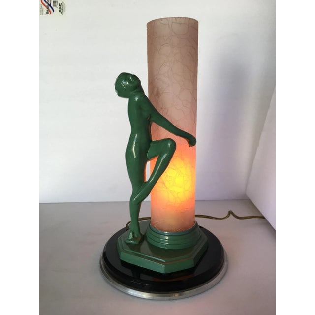Re-Edition Frankart F612 Lamp With Crackle Glass Shade - 6
