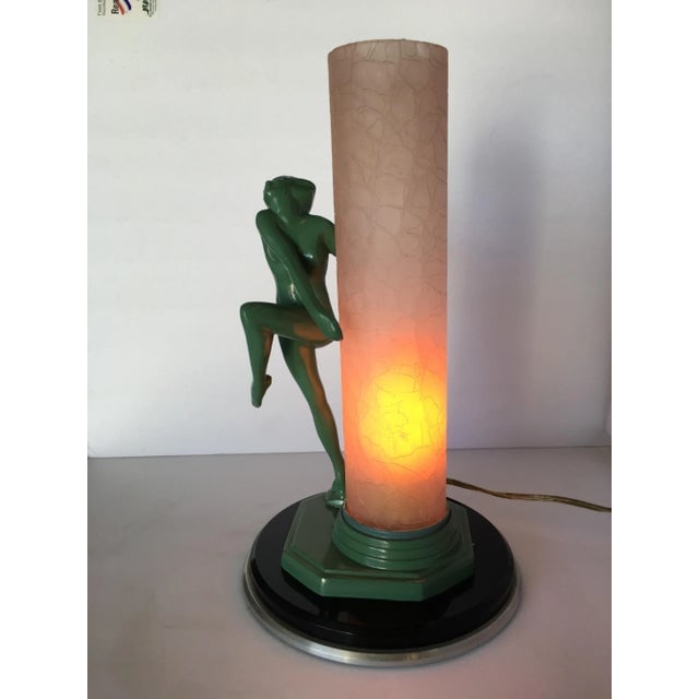 Re-Edition Frankart F612 Lamp With Crackle Glass Shade - 7