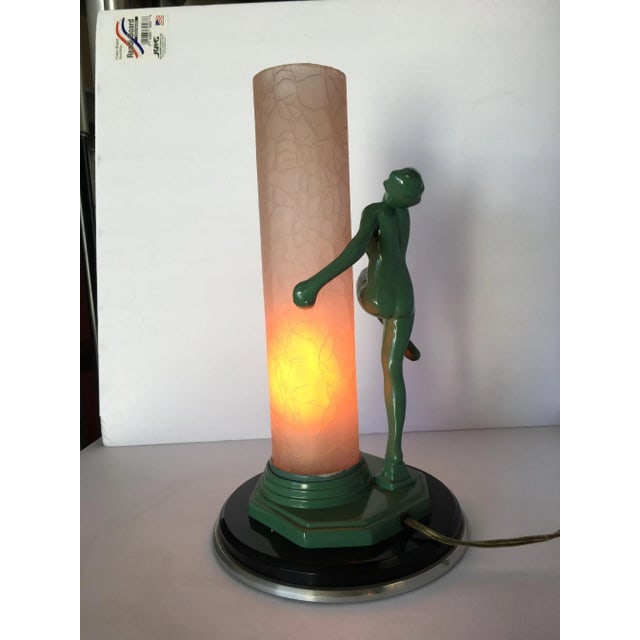 Re-Edition Frankart F612 Lamp With Crackle Glass Shade - 8
