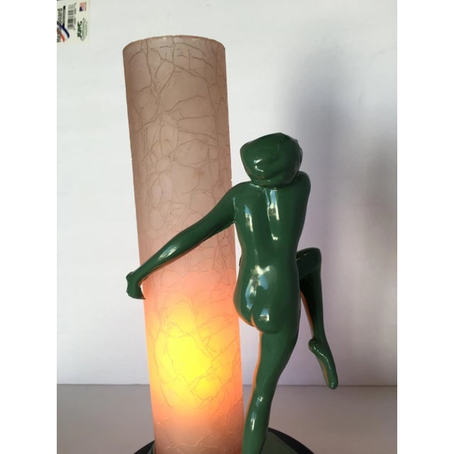 Re-Edition Frankart F612 Lamp With Crackle Glass Shade - 9