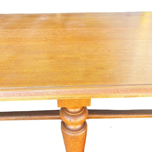 Mid 19th Century Hand-Carved Oak South Shore Massachusetts Long Farmhouse Dining Table - 11 Ft Long - 6
