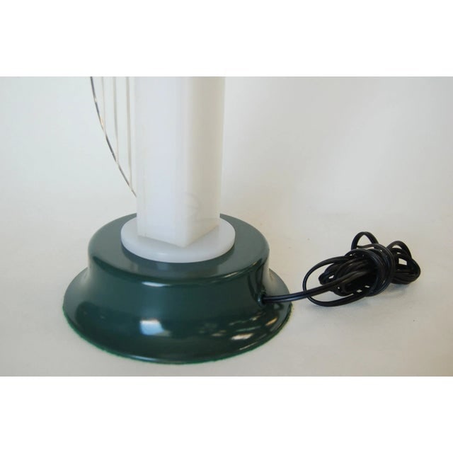 Mid Century Modern White Lucite Table Lamp W/ Side Planter by Moss Lighting - 8