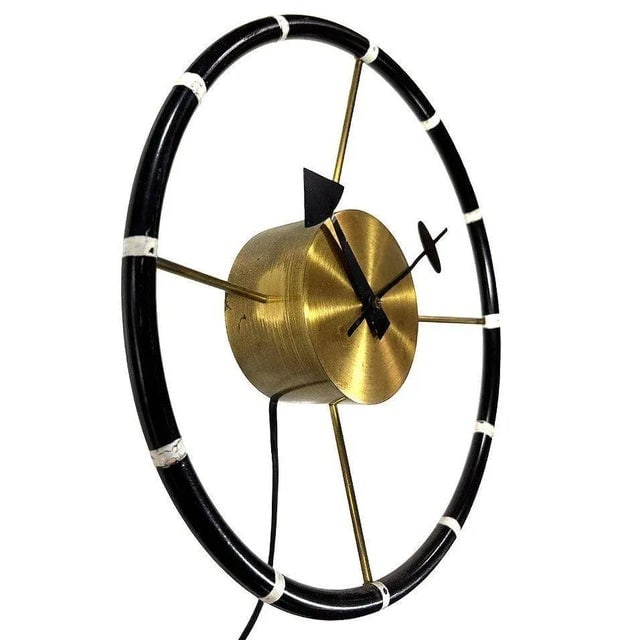 1950s George Nelson Studio Model 4756 "Steering Wheel" Wall Clock by Howard Miller - 2