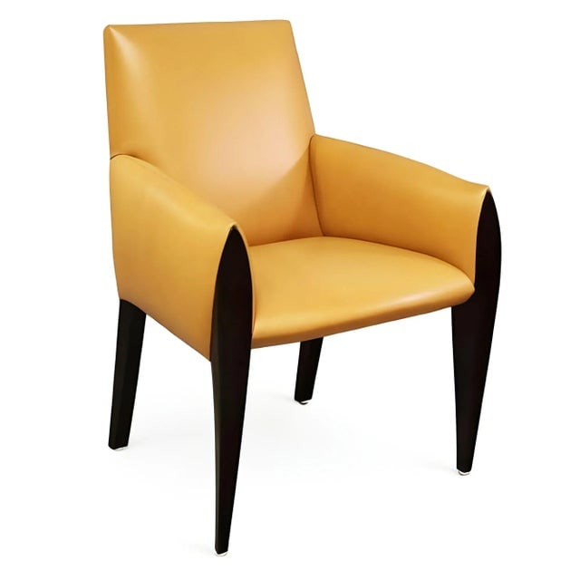 Dakota Jackson "Ke-Zu" Camel Leather Armchair - 2