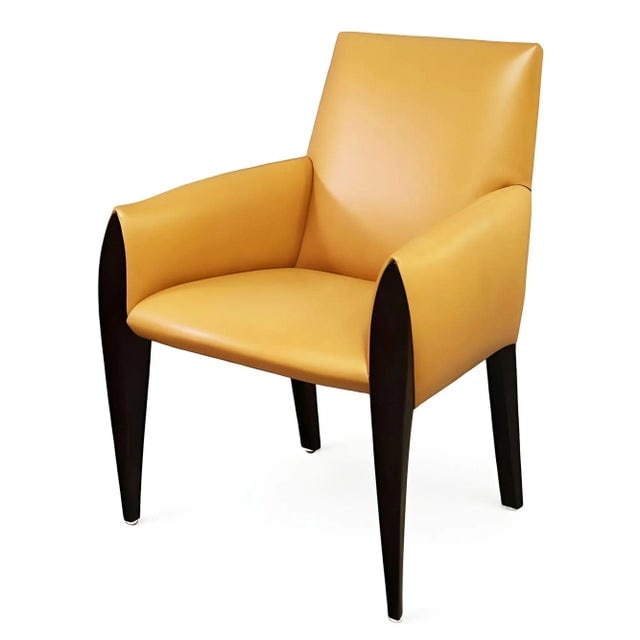 Dakota Jackson "Ke-Zu" Camel Leather Armchair - 3