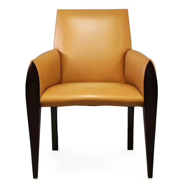 Dakota Jackson "Ke-Zu" Camel Leather Armchair - 4