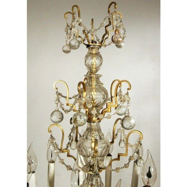 French 19th Century Crystal and Glass Girandole Table Lamp - 2