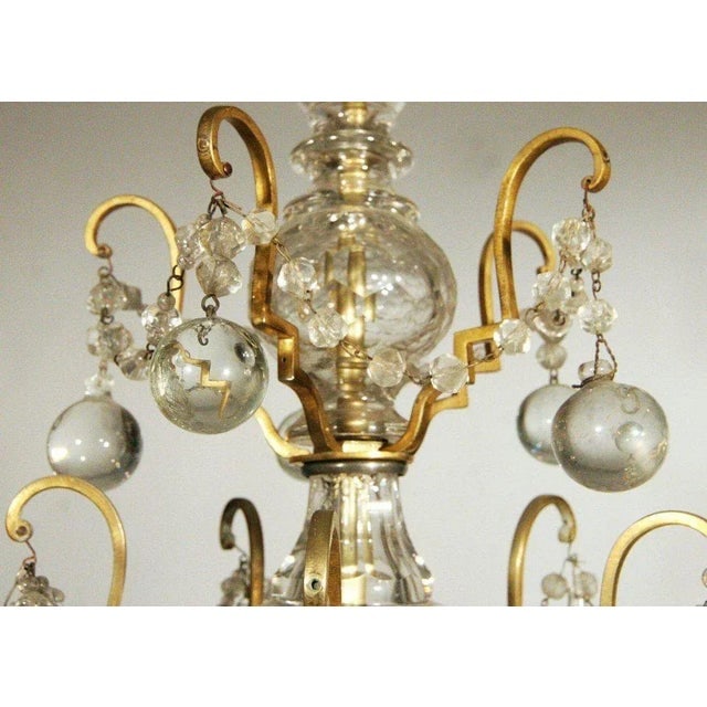 French 19th Century Crystal and Glass Girandole Table Lamp - 3