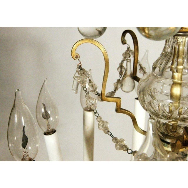 French 19th Century Crystal and Glass Girandole Table Lamp - 4
