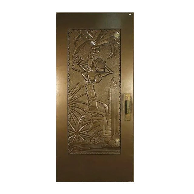 Large 93" Art Deco Style Coco Bongo Gold Door From 1994 the Mask, 2 Available: Title: Large 93" Art Deco Style Coco Bongo Gold Door From 1994 the Mask, 2 Available Description: Large Gold 7' Foot Coco Bongo Door custom-made for the 1994 film "The Mask" starring Jim Carrey. This