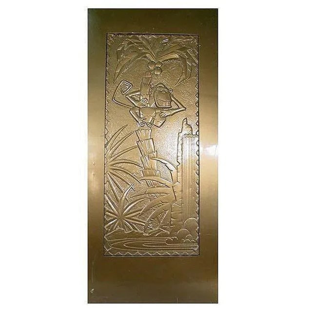 Large 93" Art Deco Style Coco Bongo Gold Door From 1994 the Mask, 2 Available - 2