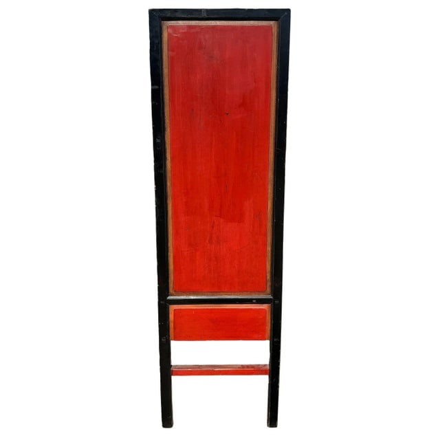 Qing Dynasty Hand Painted & Lacquered Gilt Armoire Cabinet, China - 7