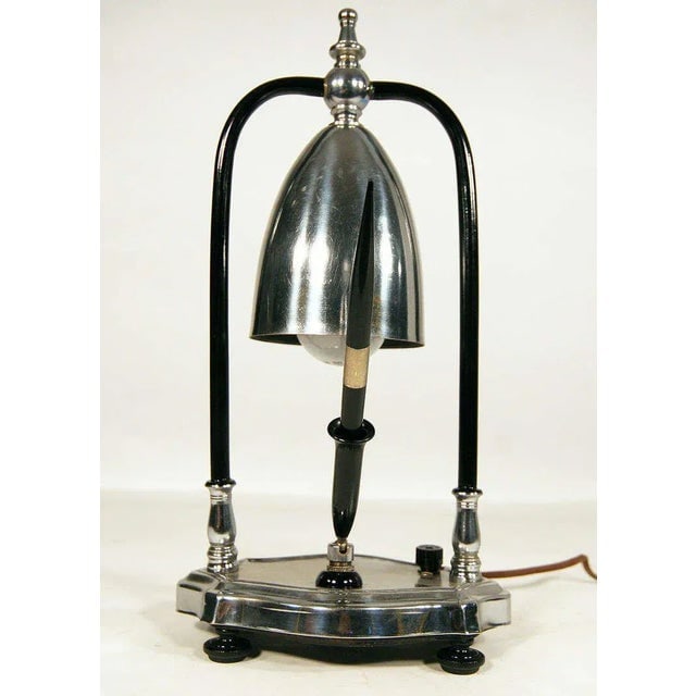 1930s Art Deco Desk Lamp With Pen Holder - 2