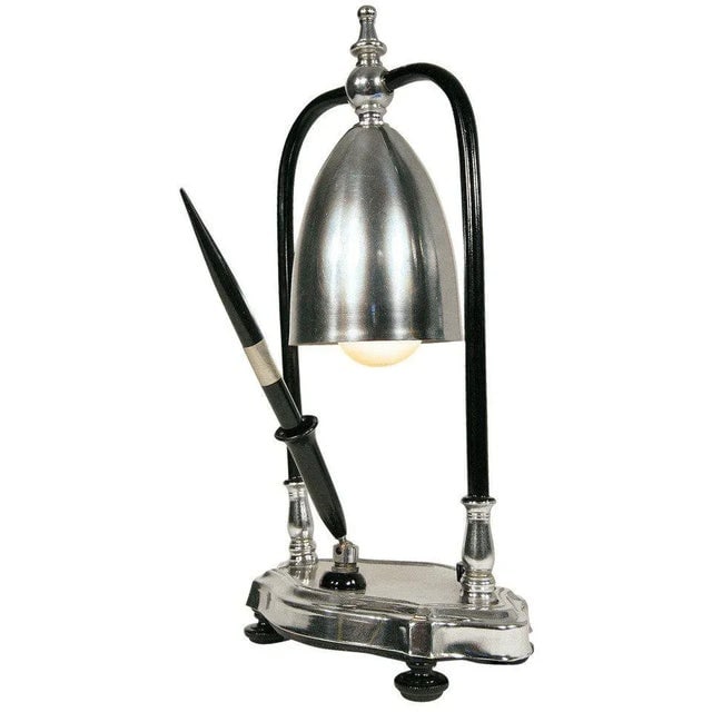 1930s Art Deco Desk Lamp With Pen Holder - 7