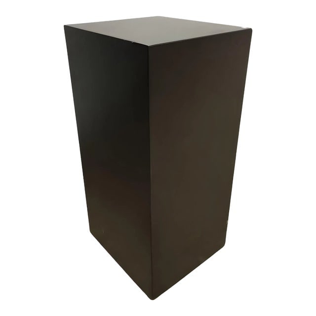 1990s Modernist Black Monolith Fiberglass Pedestal (1 of 5)