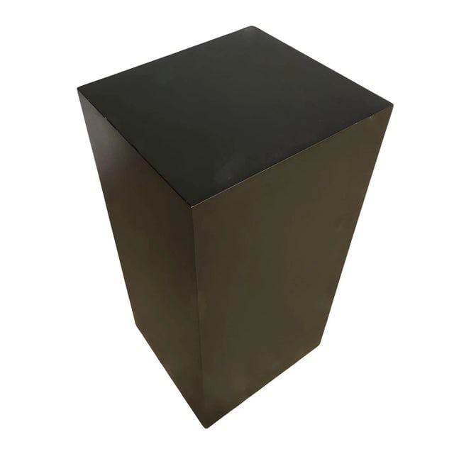 1990s Modernist Black Monolith Fiberglass Pedestal - 5