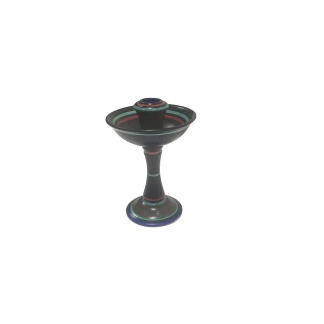 1920s Gouda Decor Pottery Candlestick Holder - 3