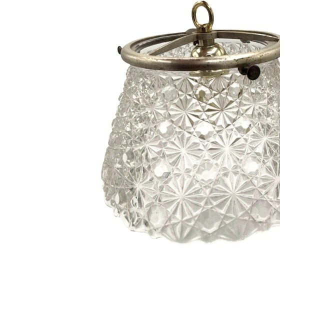 19th Century Victorian Daisy and Buttons Pressed Glass Light - 3