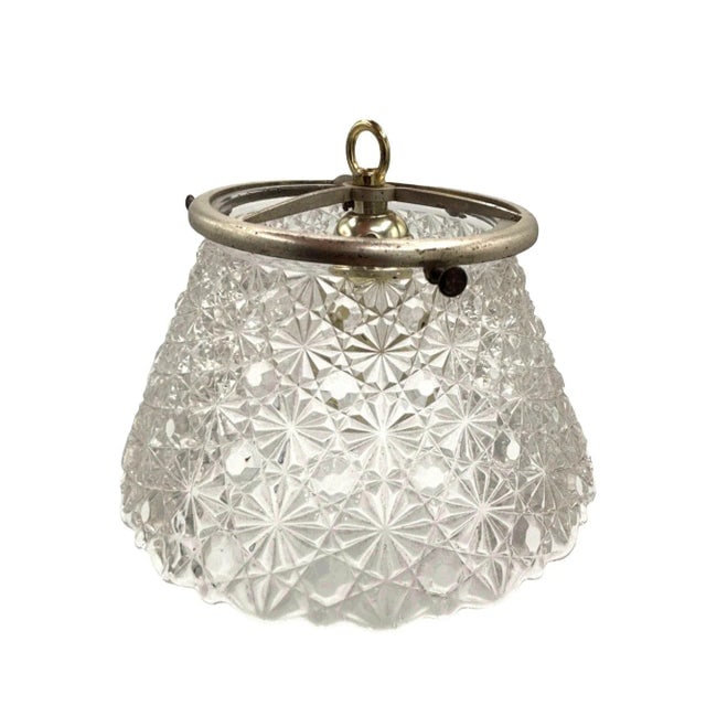 19th Century Victorian Daisy and Buttons Pressed Glass Light - 4