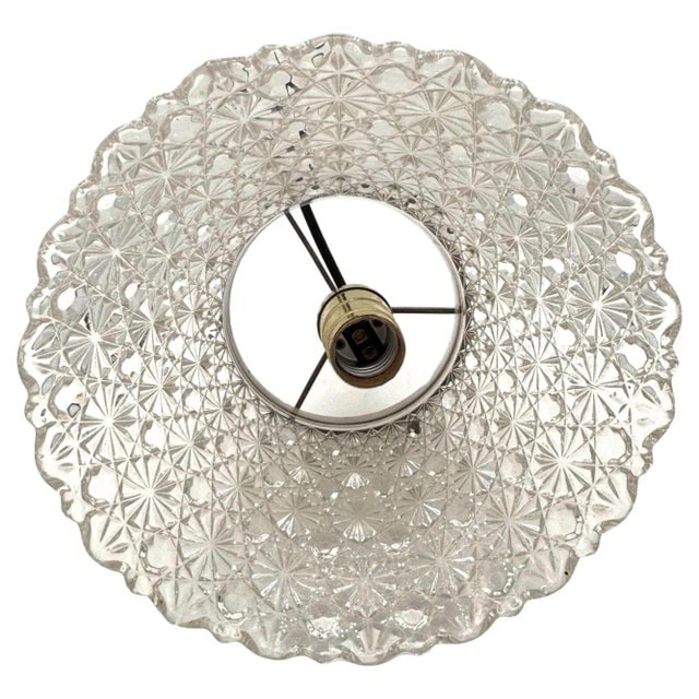 19th Century Victorian Daisy and Buttons Pressed Glass Light - 5