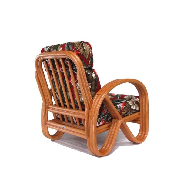 1990s Modernist 3-Strand 3/4 Pretzel "Kauai" Rattan Lounge Chair - 3