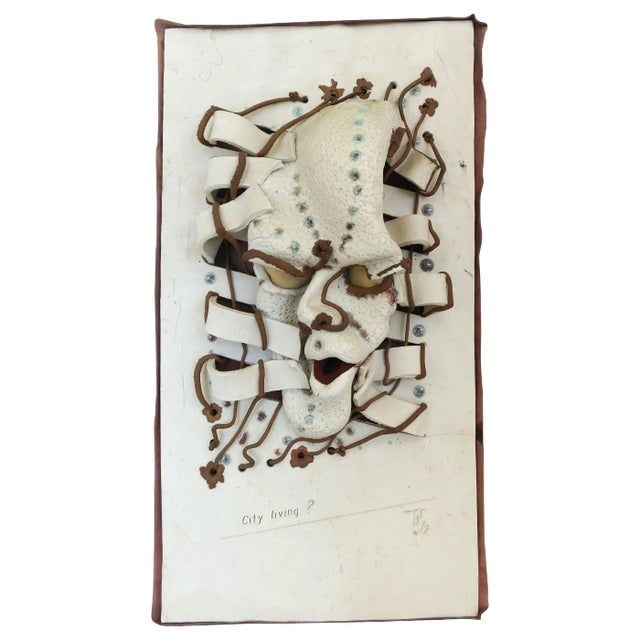 Post Modern "City Living ?" Art Pottery Figural Wall Sculpture (1 of 8)