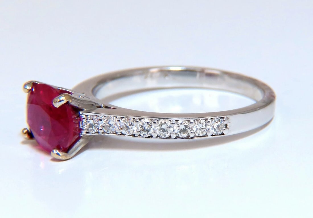 GIA Certified 3.06ct red natural ruby diamonds ring 14 Karat *v - 4