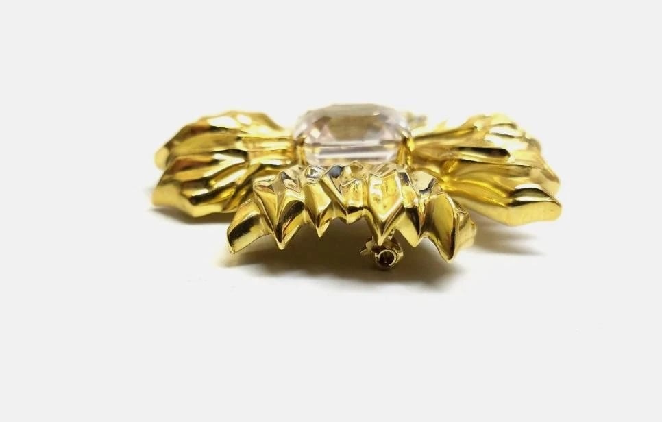 18kt 16ct Royal Medallion Brooch Pin Flaming Celtic Cross Vintage 12236** - 4