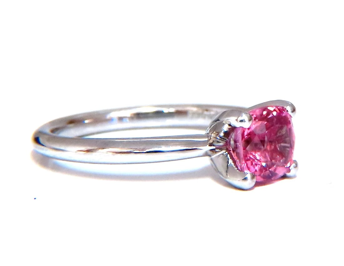 Certified Padparadscha No Heat 1.11ct Natural Sapphire Pink No Heat Platinum** - 8