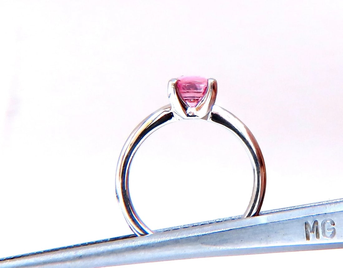 Certified Padparadscha No Heat 1.11ct Natural Sapphire Pink No Heat Platinum** - 9