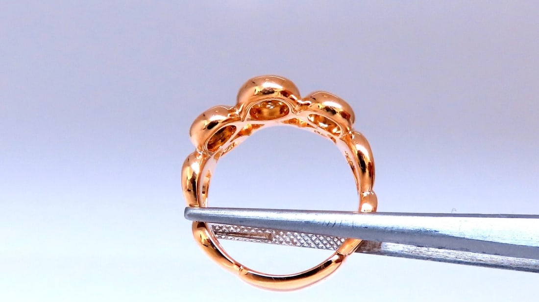 .20ct Natural Diamonds Circles Loop ring 14kt Gold *v - 6
