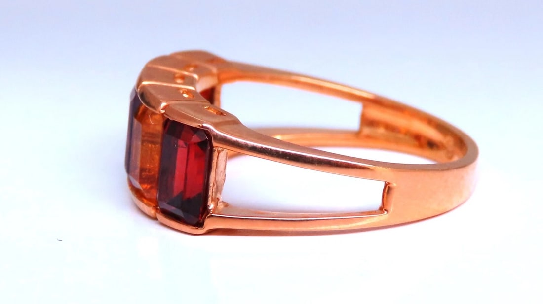 Natural amethyst topaz peridot garnet citrine mother's ring 14kt** - 2