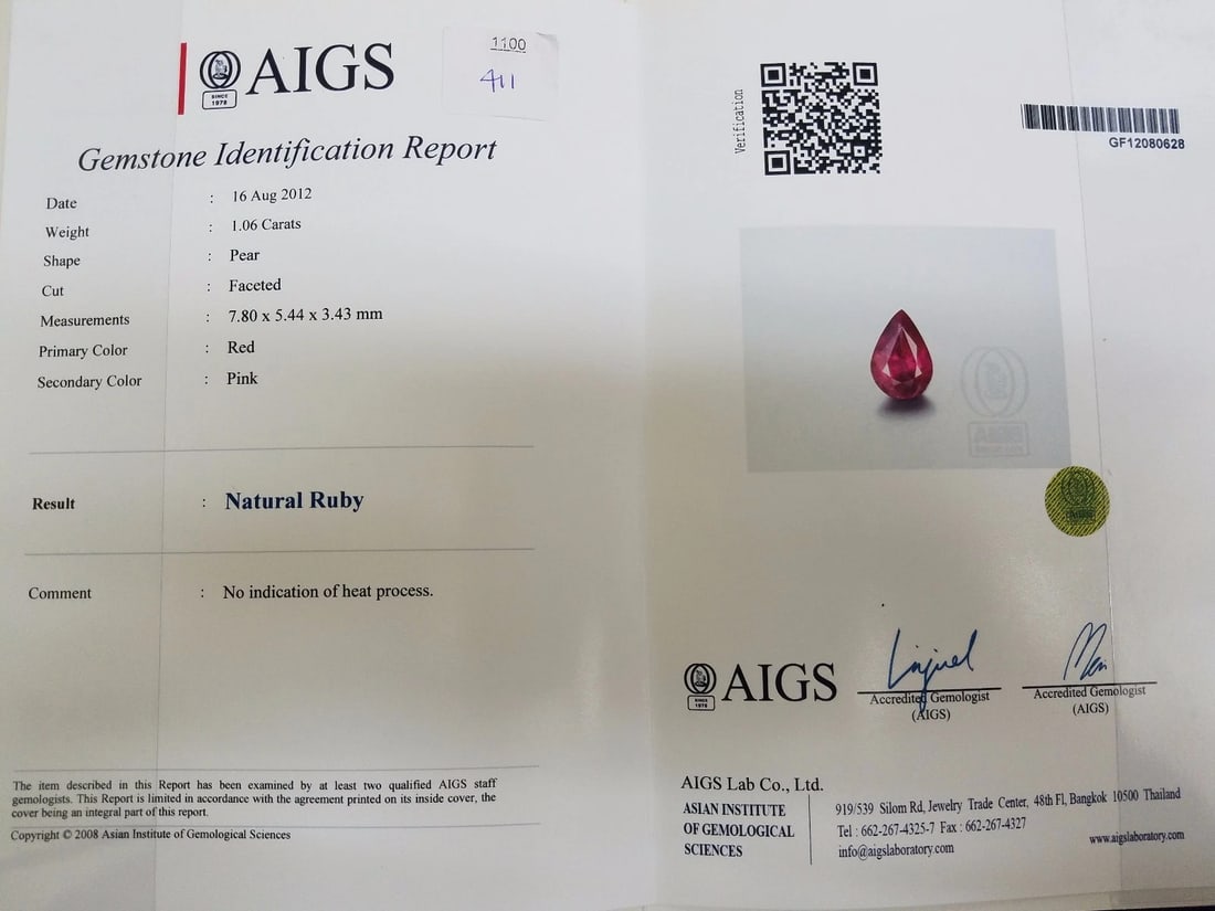 AIGS Certified 2.16ct Natural No Heat Ruby Diamonds ring 14kt SPlit Shank *v - 8